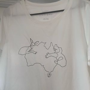 Anthropologie Australia NWT ss tshirt sz L